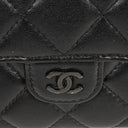 Chanel Card Holder Wallet So Black Lambskin Quilted Flap