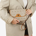 Christian Dior Beige Honeycomb Canvas Shoulder Bag