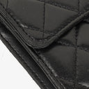 Chanel Card Holder Wallet So Black Lambskin Quilted Flap