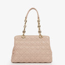 Christian Dior Pale Pink Shopping Tote Cannage Quilted Leather Bag