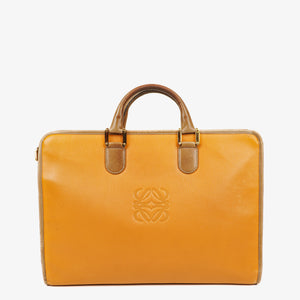 Loewe Brown Leather Anagram Breifcase