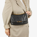 Miu Miu Black Leather Flap Shoulder Bag
