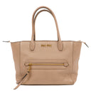 Miu Miu Madras Goatskin Cammeo Tote Bag