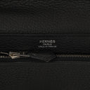 Hermes Sac a Depeches Black Courchevel Leather 24cm Pouch