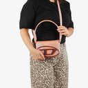 Diesel 1DR Orange With Pink Metallic-Finish Handbag