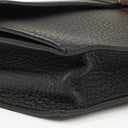 Hermes Sac a Depeches Black Courchevel Leather 24cm Pouch