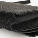 Hermes Sac a Depeches Black Courchevel Leather 24cm Pouch