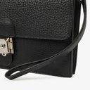 Hermes Sac a Depeches Black Courchevel Leather 24cm Pouch
