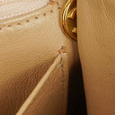 Chanel Jumbo Letter Logo Bag Beige Canvas With 24K Gold-Plated Hardware