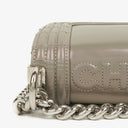 Petit sac à rabat Chanel Small Boy en cuir verni irisé violet clair