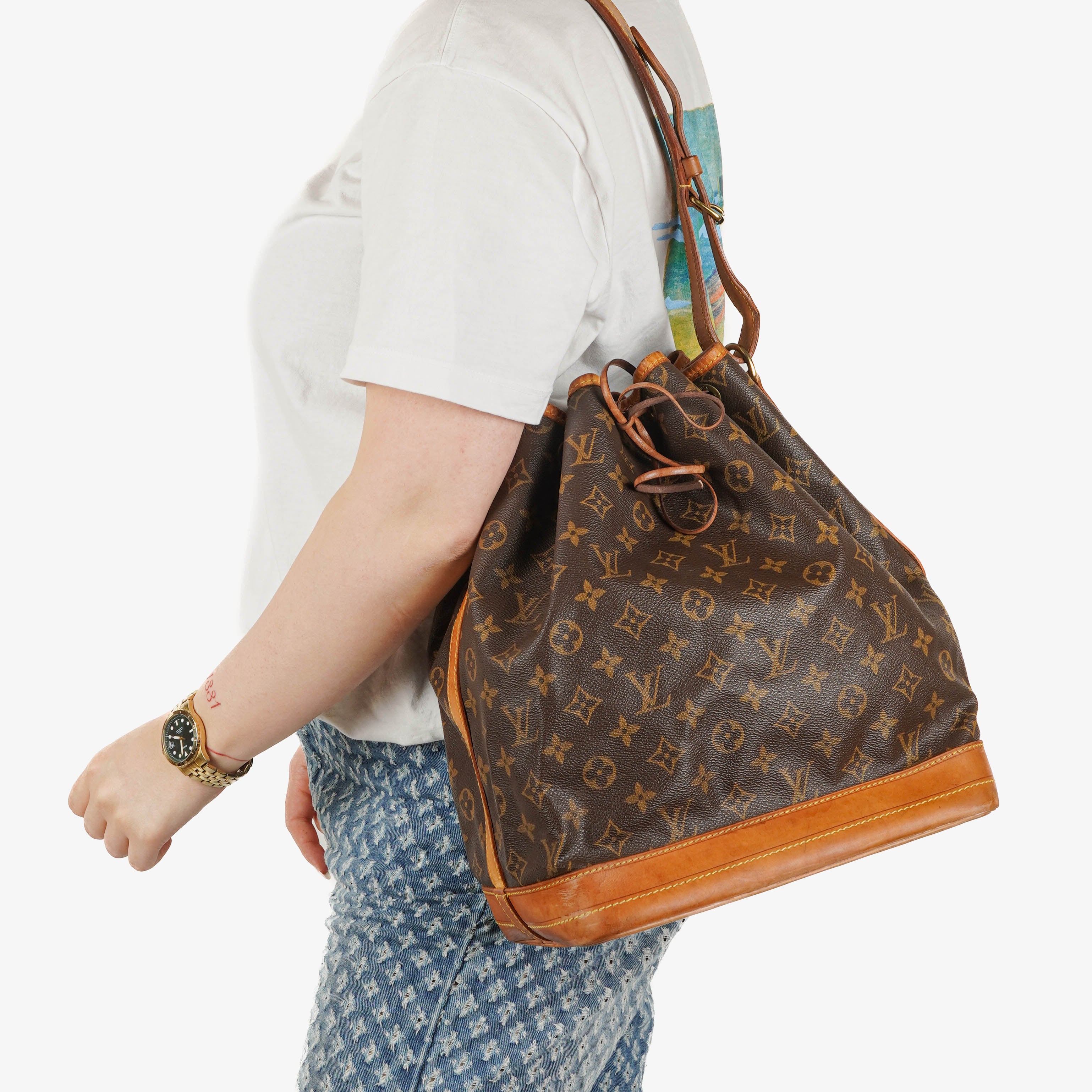Sac à bandoulière Louis Vuitton Noe Grande GM en toile Monogramme