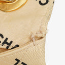 Chanel Jumbo Letter Logo Bag Beige Canvas With 24K Gold-Plated Hardware