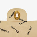 Chanel Jumbo Letter Logo Bag Beige Canvas With 24K Gold-Plated Hardware