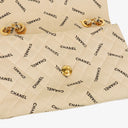 Chanel Jumbo Letter Logo Bag Beige Canvas With 24K Gold-Plated Hardware
