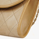 Chanel Mini Flap Bag in Beige Quilted Lambskin with 24k Gold Plated Hardware