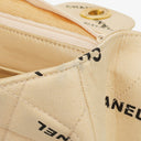 Chanel Jumbo Letter Logo Bag Beige Canvas With 24K Gold-Plated Hardware