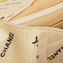 Chanel Jumbo Letter Logo Bag Beige Canvas With 24K Gold-Plated Hardware