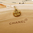 Chanel Jumbo Letter Logo Bag Beige Canvas With 24K Gold-Plated Hardware