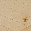 Chanel Mini Flap Bag in Beige Quilted Lambskin with 24k Gold Plated Hardware