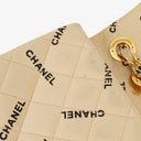 Chanel Jumbo Letter Logo Bag Beige Canvas With 24K Gold-Plated Hardware