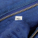 Prada Tessuto Saffian Royal Nylon Shoulder Bag