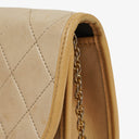Chanel Mini Flap Bag in Beige Quilted Lambskin with 24k Gold Plated Hardware