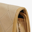 Chanel Mini Flap Bag in Beige Quilted Lambskin with 24k Gold Plated Hardware