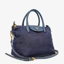 Prada Tessuto Saffian Royal Nylon Shoulder Bag