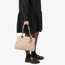 Christian Dior Pale Pink Shopping Tote Cannage Quilted Leather Bag