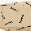 Chanel Jumbo Letter Logo Bag Beige Canvas With 24K Gold-Plated Hardware