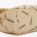 Chanel Jumbo Letter Logo Bag Beige Canvas With 24K Gold-Plated Hardware