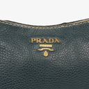 Prada Vitello Daino Dark Blue Leather Shoulder Bag