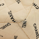 Chanel Jumbo Letter Logo Bag Beige Canvas With 24K Gold-Plated Hardware