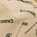 Chanel Jumbo Letter Logo Bag Beige Canvas With 24K Gold-Plated Hardware