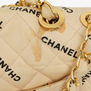 Chanel Jumbo Letter Logo Bag Beige Canvas With 24K Gold-Plated Hardware