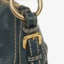 Prada Vitello Daino Dark Blue Leather Shoulder Bag