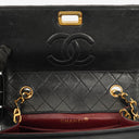 Chanel Black Quilted Lambskin Vintage Medium Trapeze Classic Single Flap Bag, 1989-1991