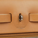 Hermes Herbag Zip 31 PM Vache Hunter Toile Dune/Sable Naturel And Orange With Palladium Hardware