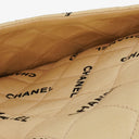 Chanel Jumbo Letter Logo Bag Beige Canvas With 24K Gold-Plated Hardware