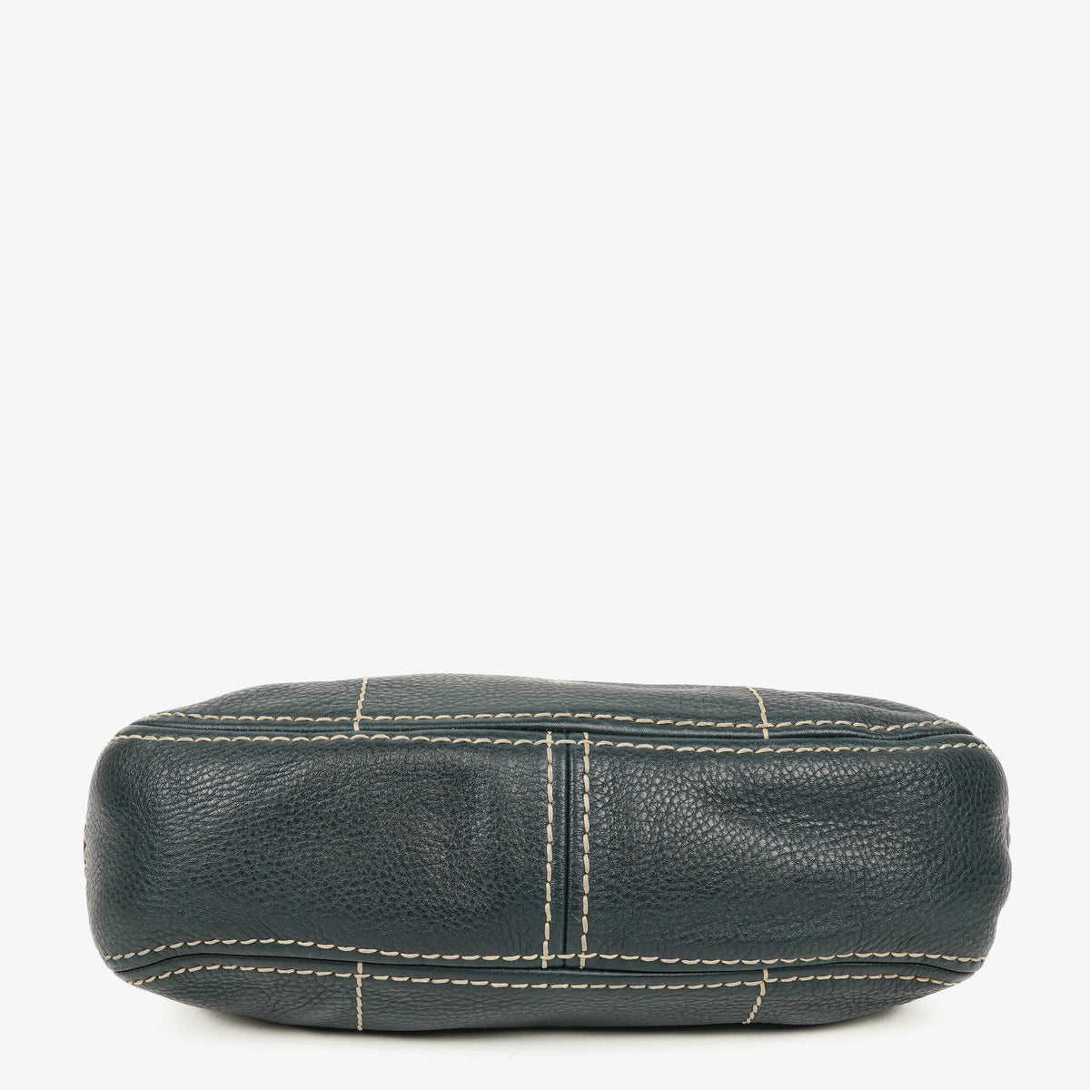 Prada Vitello Daino Dark Blue Leather Shoulder Bag