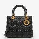 Christian Dior Medium Lady Dior Black Cannage Quilted Leather &nbsp;Bag