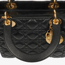 Christian Dior Medium Lady Dior Black Cannage Quilted Leather &nbsp;Bag