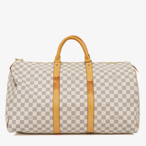 Louis Vuitton Keepall 50 Damier Azur Canvas Travel Bag