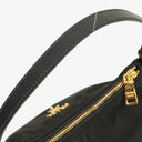 Prada Black Tessuto and Saffiano Leather Shoulder Bag