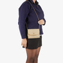 Chanel Mini Flap Bag in Beige Quilted Lambskin with 24k Gold Plated Hardware