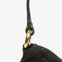 Prada Black Tessuto and Saffiano Leather Shoulder Bag