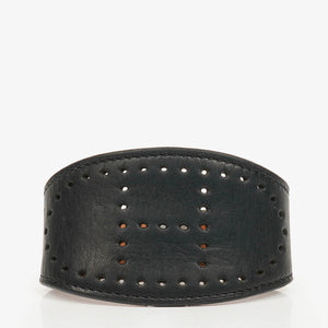 Hermès Black Leather Evelyne Bracelet