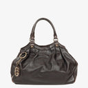 Gucci Guccissima Dark Brown Leather Sukey Hobo Bag