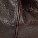 Gucci Guccissima Dark Brown Leather Sukey Hobo Bag