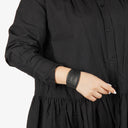Hermès Black Leather Evelyne Bracelet